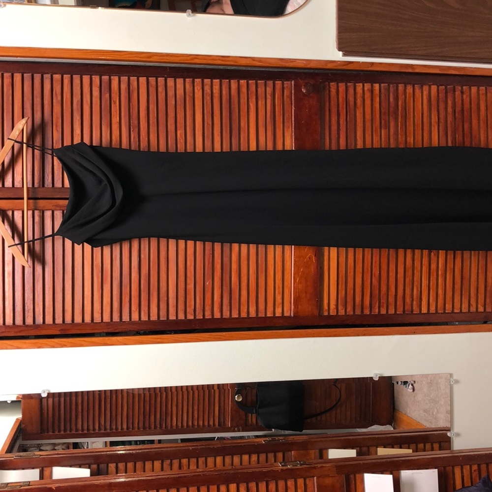 Floor Length Black Vintage Cowl Neck Gown